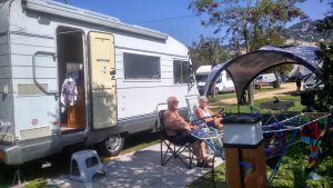 Couple in a caravan