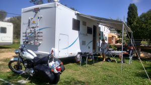Caravan in camping